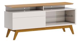 Rack Classic +1G 1.4 Off White com Nature - Imcal Móveis