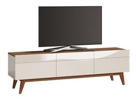 Rack Classic 3G 1.8 Off White com Freijó - Imcal Móveis