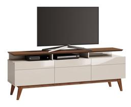 Rack Classic +3G 1.8 Off White com Freijó - Imcal Móveis