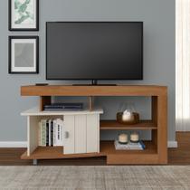 Rack Com 1 Porta Deslizante e 3 Artely Royal Cor Cinamomo com Off White