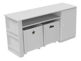 Rack Com Baús Infantil Com Porta Livros Kauana 100% Mdf Rack Com Baús Infantil Com Porta Livros Kauana 100% Mdf