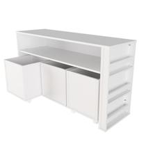 Rack Com Baús Infantil E Porta Carrinhos Giuseppina 100 Mdf