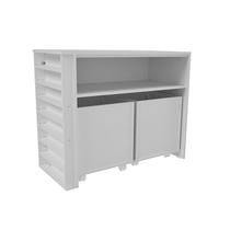 Rack Com Baús Infantil E Porta Carrinhos Lívia 100% MDF