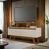 Rack com Gavetas Rubi 1,2 Cinamomo e Off White Bechara Rack com Gavetas Rubi 1,2 Cinamomo e Off White Bechara