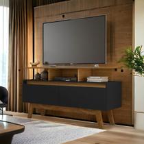 Rack com Gavetas Rubi 1,2 Cinamomo e Preto Fosco Bechara Rack com Gavetas Rubi 1,2 Cinamomo e Preto Fosco Bechara