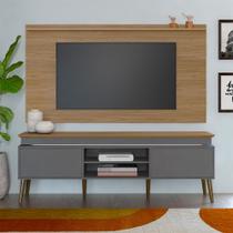 Rack com Leds com Painel para TV até 75 Polegadas Nevada Carvalho e Grafite