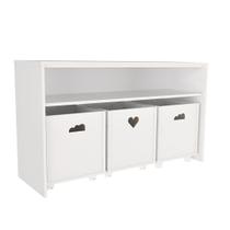 Rack Com Organizadores Caixotes Infantil Matilda 100% Mdf Rack Com Organizadores Caixotes Infantil Matilda 100% Mdf