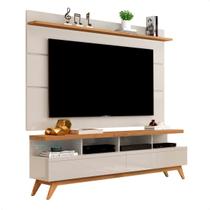 Rack com Painel 1.60 TV 60'' Off White/Nature Vivare Wood