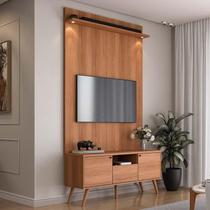 Rack Com Painel 136cm Para TV 55 Polegadas River 1.36 Lukaliam Jequitiba