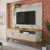 Rack com Painel 160cm Quarto Sala Para TV 60 Sirius 1.6 Patrimar Off White/Cinamomo Rack com Painel 160cm Quarto Sala Para TV 60 Sirius 1.6 Patrimar Off White/Cinamomo