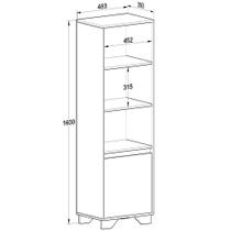 Rack com Painel 50" Estante em Mdp Branco com Siena Rack com Painel 50" Estante em Mdp Branco com Siena