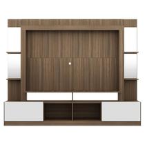 Rack com Painel 65 Prateleiras com Espelho Oslo Madeirado Rack com Painel 65 Prateleiras com Espelho Oslo Madeirado