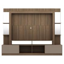 Rack com Painel 65 Prateleiras com Espelho Oslo Madeirado