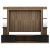 Rack com Painel 65 Prateleiras com Espelho Oslo Madeirado