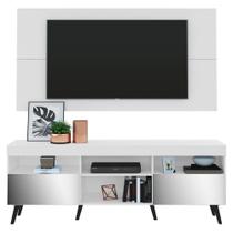 Rack Com Painel 65" Retrô Com Espelho Multimóveis V3138 Rack Com Painel 65" Retrô Com Espelho Multimóveis V3138