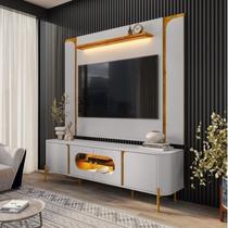 Rack com Painel até 75 Polegadas Pés em Aço 180cm Juquehy Maresias