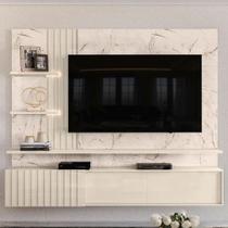 Rack com Painel Atena para TV de 65 Pol Branco Off White