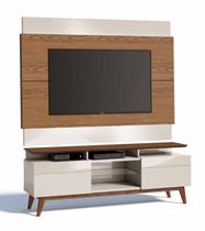 Rack com Painel Classic +2G 1.8 Freijó com Off White - Imcal Móveis