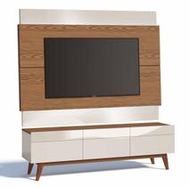 Rack com Painel Classic 3G 1.8 Freijó com Off White - Imcal Móveis