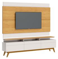 Rack com Painel Classic +3G 2.2 Nature com Off White - Imcal Móveis Rack com Painel Classic +3G 2.2 Nature com Off White - Imcal Móveis