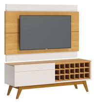 Rack com Painel Classic AD 1.4 Nature com Off White - Imcal Móveis Rack com Painel Classic AD 1.4 Nature com Off White - Imcal Móveis