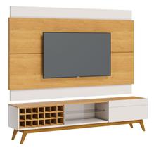 Rack com Painel Classic AD 2.2 Nature com Off White - Imcal Móveis Rack com Painel Classic AD 2.2 Nature com Off White - Imcal Móveis
