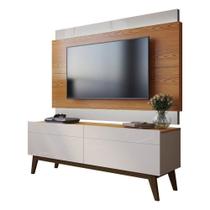 Rack com Painel Classic Imcal com 2 Gavetas 1.4 Freijó com Off White