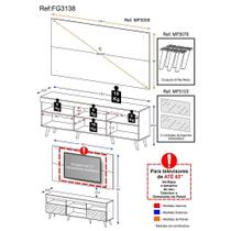 Rack Com Painel Com Espelho Para Até 65Fg3138 Rack Com Painel Com Espelho Para Até 65Fg3138