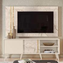 Rack com Painel Cronos para TV de 65 Pol Branco Off White