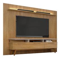 Rack com Painel Curitiba para TV até 75 Polegadas Valdemoveis Cinamomo Off White