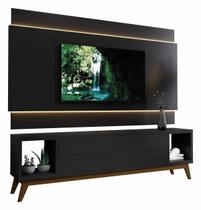 Rack com Painel Delux 1.8 com LED Preto - MoveisAqui