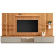 Rack com Painel e 4 Módulos Lateral Complementares Magnata Canela/Gris