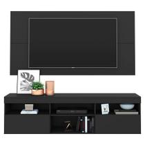 Rack com Painel e Suporte para TV até 65" Multimóveis Flórida FG3112 Preto