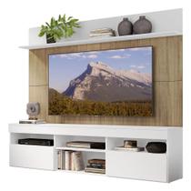 Rack com Painel e Suporte para TV até 65" Multimóveis Madri FG3366 Branco/Rustic