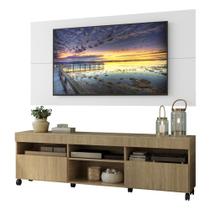 Rack com Painel e Suporte TV 65" com Rodízios Londres Multimóveis V3345