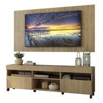 Rack com Painel e Suporte TV 65" com Rodízios Londres Multimóveis V3345