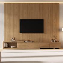 Rack com Painel Extensível para TV até 86 Polegadas 280cmx250cm Liso Aruá CabeCasa MadeiraOriginals