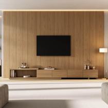 Rack com Painel Extensível para TV até 86 Polegadas 360cmx250cm Liso Aruá CabeCasa MadeiraOriginals