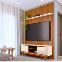 Rack com Painel Frisado para TV até 65 Polegadas 2 Portas de Correr com Pés Milo Madetec