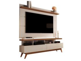 Rack com Painel Germai Vivare Wood 1,6 Off White/Freijó TV 55"