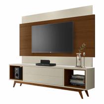 Rack com Painel Horizon 2.2 Off White com Natural - MoveisAqui