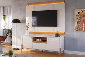 Rack com Painel Led Para sala grande Tv de até 75 polegadas Marrocos / Gliss