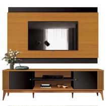 Rack com Painel Legacy 160cm para Tv Até 60 Polegadas Edn Cor Cedro Naturale Preto Rack com Painel Legacy 160cm para Tv Até 60 Polegadas Edn Cor Cedro Naturale Preto