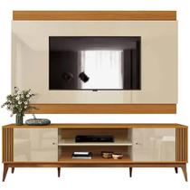 Rack com Painel Legacy 200cm para Tv Até 65 Polegadas Edn Móveis Cor Off White Cedro
