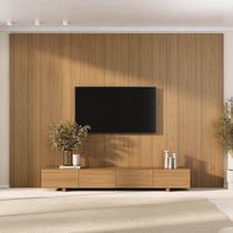 Rack com Painel Liso TV até 86 Polegadas 320x230cm Aruá CabeCasa MadeiraOriginals Marrom Jatobá Rack com Painel Liso TV até 86 Polegadas 320x230cm Aruá CabeCasa MadeiraOriginals Marrom Jatobá