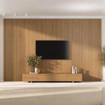 Rack com Painel Liso TV até 86 Polegadas 360x230cm Aruá CabeCasa MadeiraOriginals Marrom Jatobá Rack com Painel Liso TV até 86 Polegadas 360x230cm Aruá CabeCasa MadeiraOriginals Marrom Jatobá