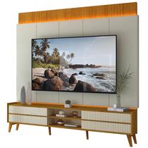 Rack com Painel Magnifico para Tv Até 75 Polegadas com Led e 4 Gavetas Gelius Cor Naturale Off White