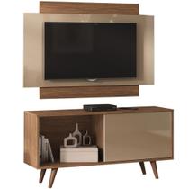 Rack com Painel Malaga para Tv Até 50 Polegadas 1 Porta Atualle Cor Acacia Madeirado 3d Reflecta