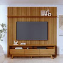 Rack com Painel MDF Frisado para Tv até 75 Polegadas Frisado Luna