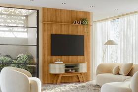 Rack com Painel New Silverstone Para TV até 65 Polegadas - Cumaru Opala - Madetec Rack com Painel New Silverstone Para TV até 65 Polegadas - Cumaru Opala - Madetec